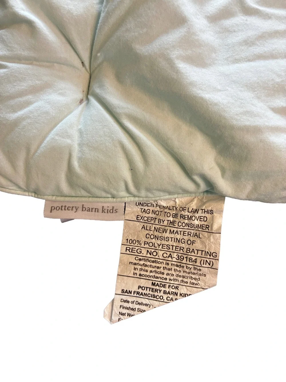 Pottery Barn Kids Candlewick Rainbow Blue Crib Toddler Comforter